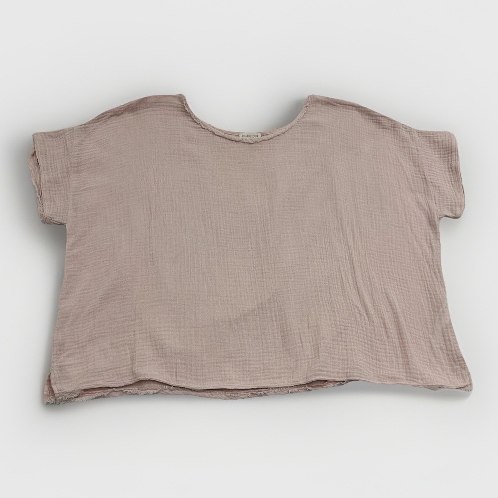 Eileen Fisher Top Shirt Woman's XL Peach Organic Cotton